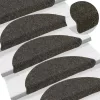  5 db öntapadós lépcsőszőnyeg 56 x 17 x 3 cm antracitszürke félkör alakú