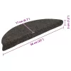  5 db öntapadós lépcsőszőnyeg 56 x 17 x 3 cm antracitszürke félkör alakú