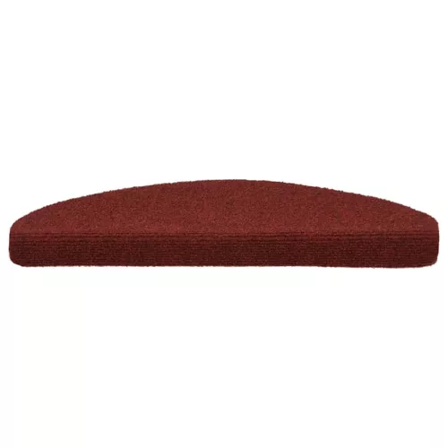  10 db öntapadós lépcsőszőnyeg 65 x 21 x 4 cm bordói piros félkör alakú nagy