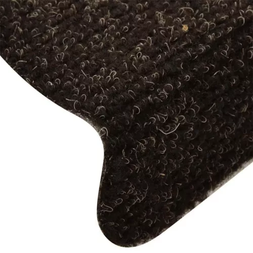  5 db öntapadós lépcsőszőnyeg 65 x 21 x 4 cm sötétbarna félkör alakú nagy
