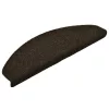  10 db öntapadós lépcsőszőnyeg 65 x 21 x 4 cm sötétbarna félkör alakú nagy