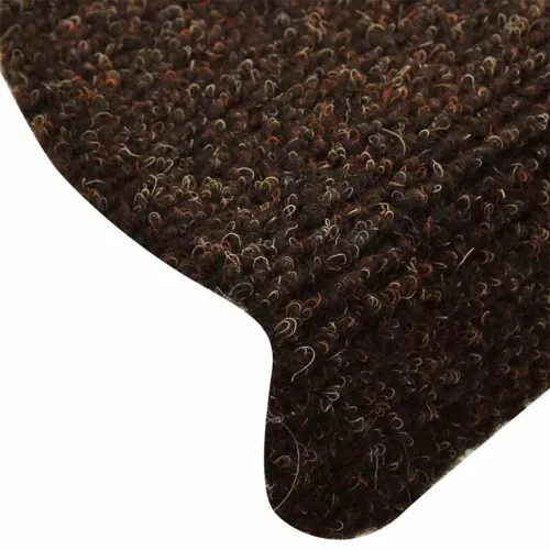  5 db öntapadós lépcsőszőnyeg 65 x 21 x 4 cm barna félkör alakú nagy