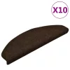 10 db öntapadós lépcsőszőnyeg 65 x 21 x 4 cm barna félkör alakú nagy
