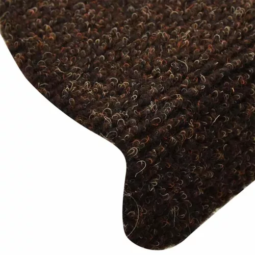  10 db öntapadós lépcsőszőnyeg 65 x 21 x 4 cm barna félkör alakú nagy
