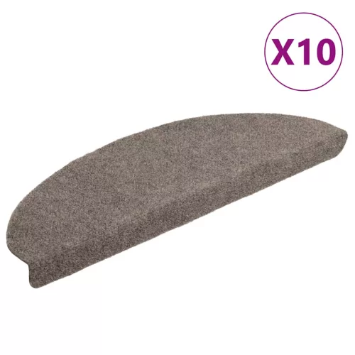  10 db öntapadós lépcsőszőnyeg 65 x 21 x 4 cm bézs félkör alakú nagy