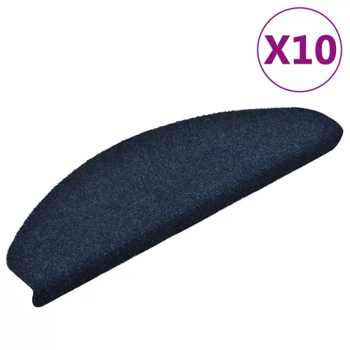  10 db öntapadós lépcsőszőnyeg 65 x 21 x 4 cm sötétkék félkör alakú nagy