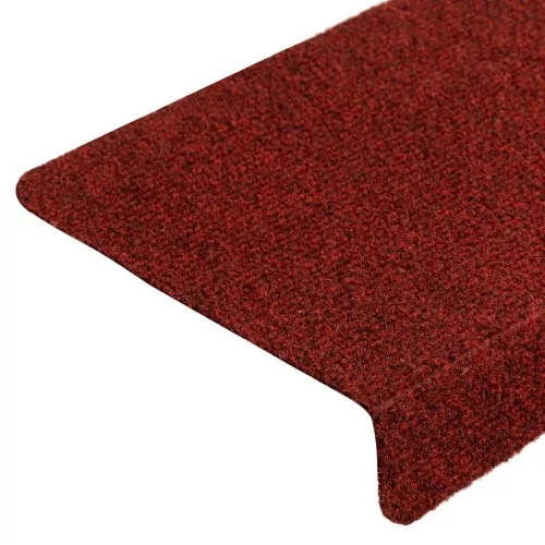  10 db öntapadós lépcsőszőnyeg 65 x 21 x 4 cm bordói téglalap alakú széllel