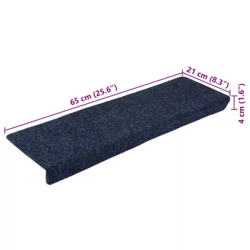  5 db öntapadós lépcsőszőnyeg 65 x 21 x 4 cm antracit téglalap alakú széllel