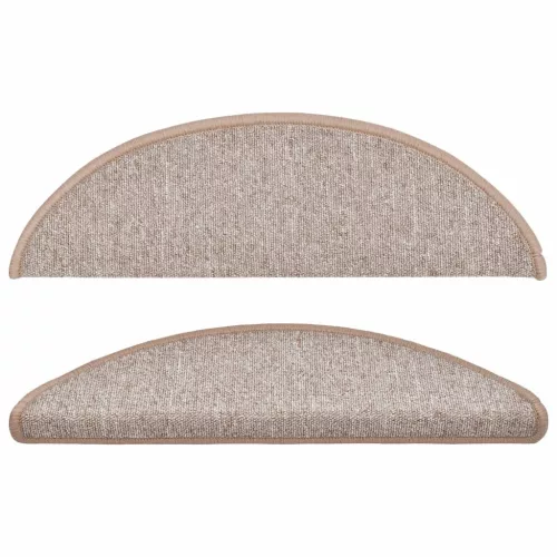  10 db világosbarna lépcsőszőnyeg 56x17x3 cm