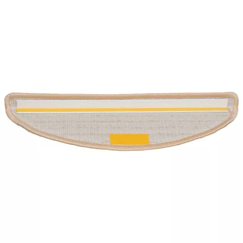  10 db krémszínű, félkör alakú lépcsőszőnyeg 56 x 17 x 3 cm