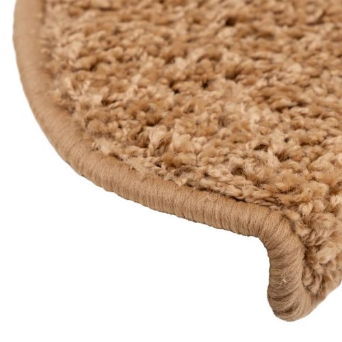  10 db bézs, félkör alakú lépcsőszőnyeg 65 x 21 x 4 cm, nagy