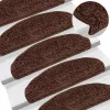  10 db barna, félkör alakú, nagy lépcsőszőnyeg 65 x 21 x 4 cm