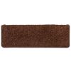  10 db lépcsőszőnyeg, barna, téglalap alakú széllel, 65 x 21 x 4 cm