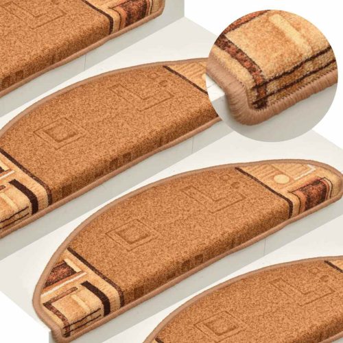  5 db bézs öntapadó lépcsőszőnyeg 65x21x4 cm