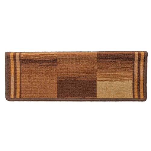  10 db barna öntapadó lépcsőszőnyeg 65x21x4 cm
