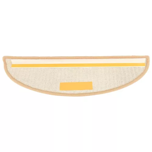  15 db krémszínű lépcsőszőnyeg 65 x 21 x 4 cm