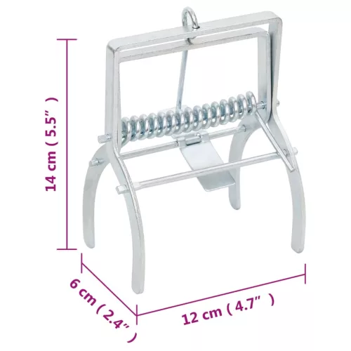  4 db ezüstszínű horganyzott acél vakondcsapda