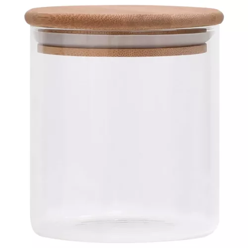  6 db üvegedény bambuszfedéllel 600 ml