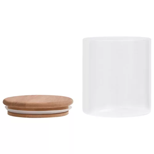  10 db üvegedény bambuszfedéllel 600 ml