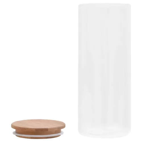  6 db üvegedény bambuszfedéllel 1000 ml