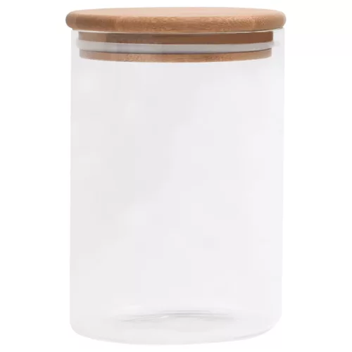  4 db üvegedény bambuszfedéllel 800 ml