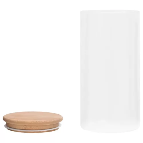  4 db üvegedény bambuszfedéllel 1200 ml