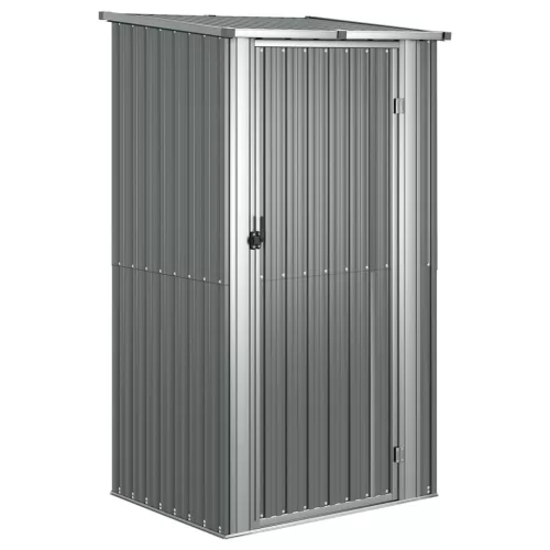  szürke horganyzott acél kerti fészer 118,5 x 97 x 209,5 cm
