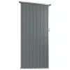  szürke horganyzott acél kerti fészer 118,5 x 97 x 209,5 cm