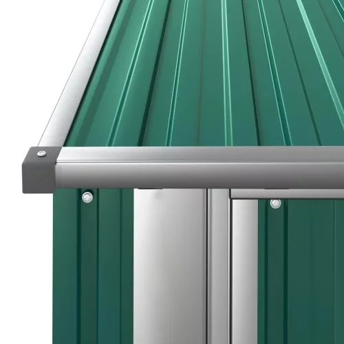  zöld horganyzott acél kerti fészer 180,5 x 97 x 209,5 cm
