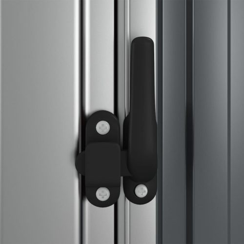  szürke horganyzott acél kerti fészer 180,5 x 97 x 209,5 cm