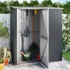  antracitszürke horganyzott acél kerti fészer 180,5x97x209,5 cm