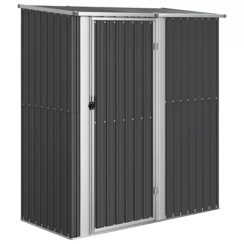  antracitszürke horganyzott acél kerti fészer 180,5x97x209,5 cm
