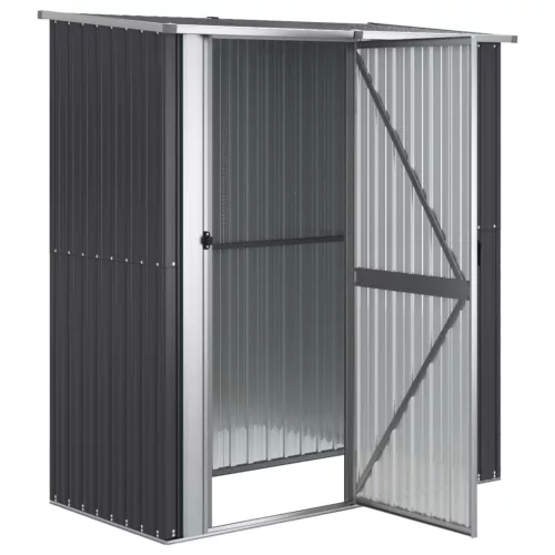  antracitszürke horganyzott acél kerti fészer 180,5x97x209,5 cm