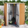  fa megjelenésű horganyzott acél kerti fészer 180,5x97x209,5 cm