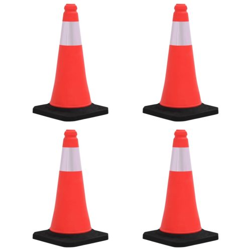  4 db nehéz talapzatú fényvisszaverő közlekedési bója 50 cm