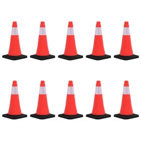    10 db nehéz talapzatú fényvisszaverő közlekedési bója 50 cm