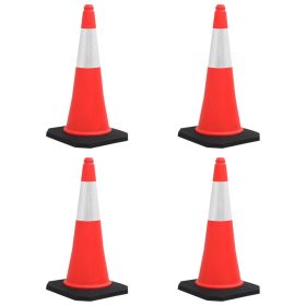    4 db nehéz talapzatú fényvisszaverő közlekedési bója 75 cm