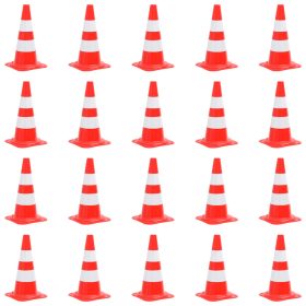    20 db piros és fehér fényvisszaverő közlekedési bója 50 cm