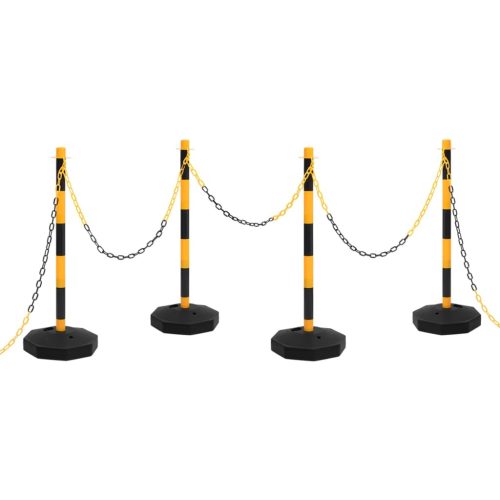  lánctartóoszlop-szett 10 m-es műanyag lánccal