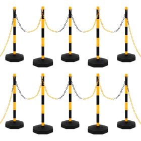  lánctartóoszlop-szett 10 m-es műanyag lánccal