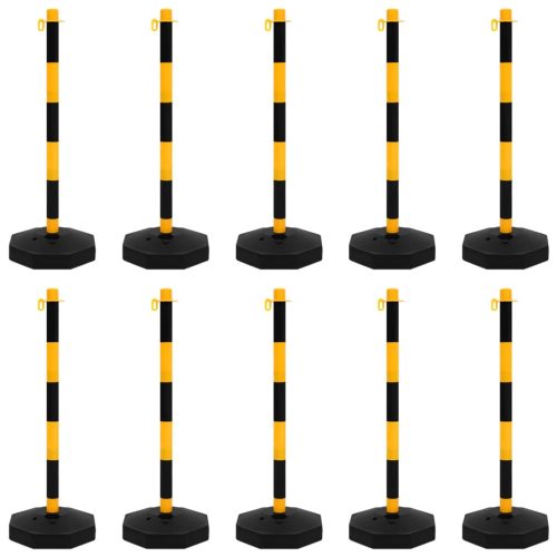  lánctartóoszlop-szett 10 m-es műanyag lánccal