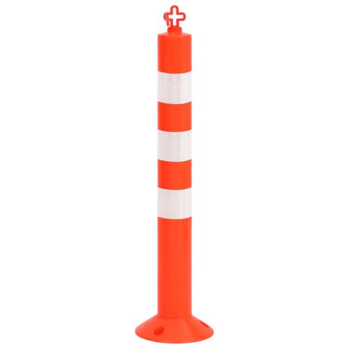  10 db polietilén forgalomterelő oszlop lánccal 75 cm