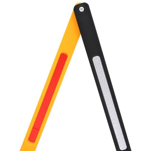  sárga és fekete összecsukható közlekedési akadály 250 x 38 x 96 cm