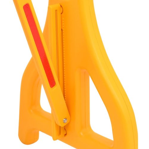  sárga és fekete összecsukható közlekedési akadály 250 x 38 x 96 cm