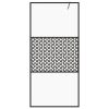  fekete zuhanyfal átlátszó ESG üveggel 90 x 195 cm