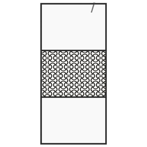  fekete zuhanyfal átlátszó ESG üveggel 100 x 195 cm