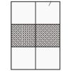  fekete zuhanyfal átlátszó ESG üveggel 140 x 195 cm