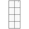  fekete zuhanyfal átlátszó ESG üveggel 80 x 195 cm