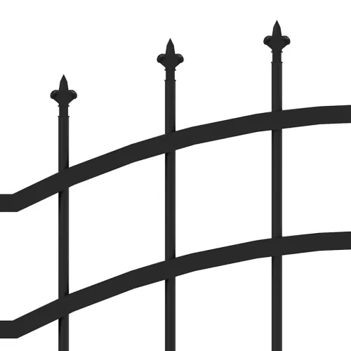  fekete acél kerti kerítés Woerden lándzsás tetejű 240 x 175 cm
