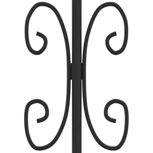  fekete porszórt acél kerítéskapu lándzsa hegyekkel 103 x 150 cm